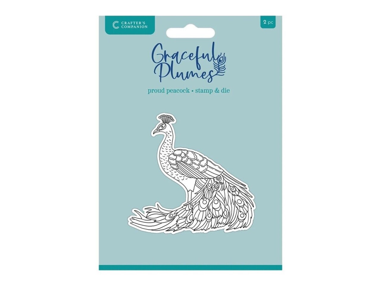Crafter's Companion Graceful Plumes Stamp & Die Proud Peacock (GP-STD-PRPE) Crafter's Companion Graceful Plumes Stamp & Die Proud Peacock (GP-STD-PRPE)