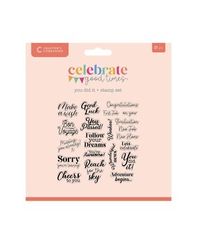 Crafter's Companion Celebrate Good Times Clear Stamps You Did It! (CC-CGT-CA-ST-YDIT) Crafter's Companion Celebrate Good Times Clear Stamps You Did It! (CC-CGT-CA-ST-YDIT)