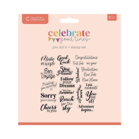 Crafter's Companion Celebrate Good Times Clear Stamps You Did It! (CC-CGT-CA-ST-YDIT) Crafter's Companion Celebrate Good Times Clear Stamps You Did It! (CC-CGT-CA-ST-YDIT)