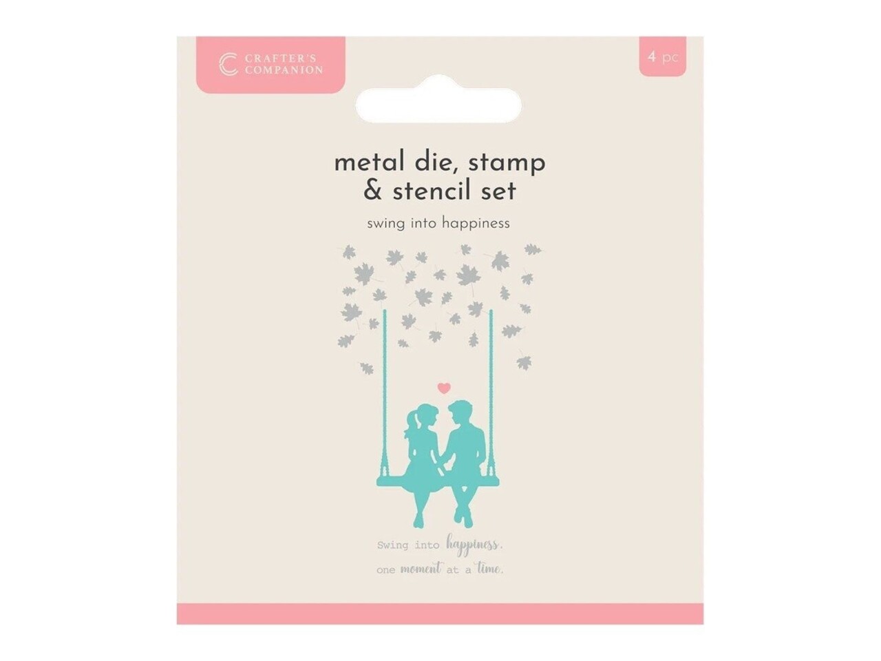Crafter's Companion Swing Into Happiness Metal Die Stamp & Stencil Set (CC-MD-STEN-SWHA) Crafter's Companion Swing Into Happiness Metal Die Stamp & Stencil Set (CC-MD-STEN-SWHA)