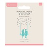 Crafter's Companion Swing Into Happiness Metal Die Stamp & Stencil Set (CC-MD-STEN-SWHA) Crafter's Companion Swing Into Happiness Metal Die Stamp & Stencil Set (CC-MD-STEN-SWHA)