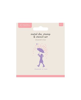Crafter's Companion Showered In Love Metal Die Stamp & Stencil Set (CC-MD-STEN-SHLO) Crafter's Companion Showered In Love Metal Die Stamp & Stencil Set (CC-MD-STEN-SHLO)