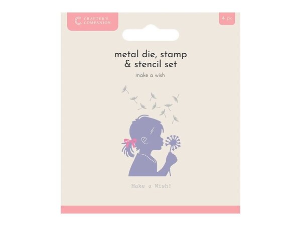 Crafter's Companion Make a Wish Metal Die Stamp & Stencil Set (CC-MD-STEN-MAWI)