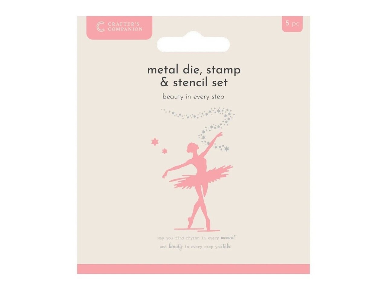 Crafter's Companion Beauty in Every Step Metal Die Stamp & Stencil Set (CC-MD-STEN-BIES) Crafter's Companion Beauty in Every Step Metal Die Stamp & Stencil Set (CC-MD-STEN-BIES)