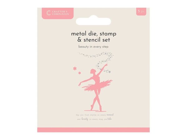 Crafter's Companion Beauty in Every Step Metal Die Stamp & Stencil Set (CC-MD-STEN-BIES) Crafter's Companion Beauty in Every Step Metal Die Stamp & Stencil Set (CC-MD-STEN-BIES)