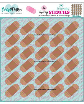 Carlijn Design Stencils Feel Better (3pcs) (CDSC-0041) Carlijn Design Stencils Feel Better (3pcs) (CDSC-0041)