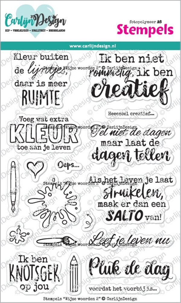 Carlijn Design Stempels Wijze woorden 2 (CDST-0140) Carlijn Design Stempels Wijze woorden 2 (CDST-0140)