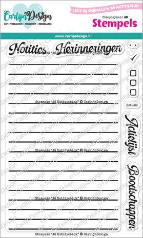 Carlijn Design Stempels A6 Notitieblok (CDST-0141) Carlijn Design Stempels A6 Notitieblok (CDST-0141)