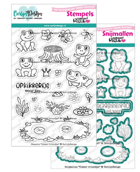 Carlijn Design Stempels & Snijmallen Kikker Vriendjes (CDST-0144/CDSN-0308)
