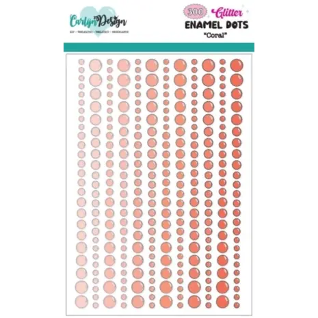 Carlijn Design Glitter Enamel Dots Coral (CDED-0006) Carlijn Design Glitter Enamel Dots Coral (CDED-0006)