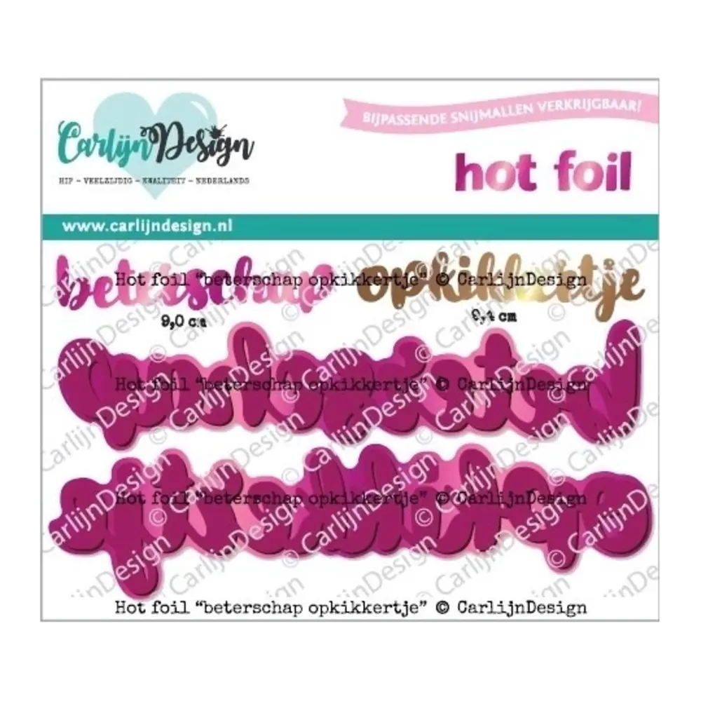 Carlijn Design Hot Foil Beterschap Opkikkertje (CDHF-0080) Carlijn Design Hot Foil Beterschap Opkikkertje (CDHF-0080)
