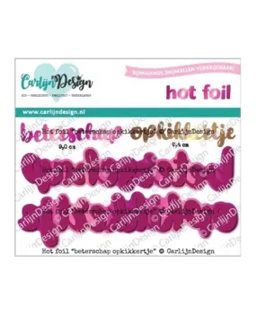 Carlijn Design Hot Foil Beterschap Opkikkertje (CDHF-0080) Carlijn Design Hot Foil Beterschap Opkikkertje (CDHF-0080)