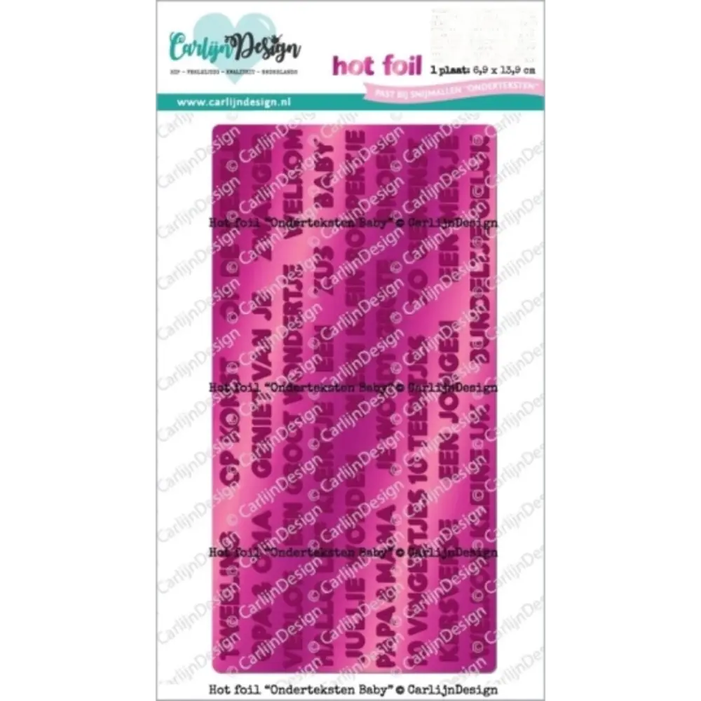 Carlijn Design Hot Foil Onderteksten Baby (CDHF-0079) Carlijn Design Hot Foil Onderteksten Baby (CDHF-0079)
