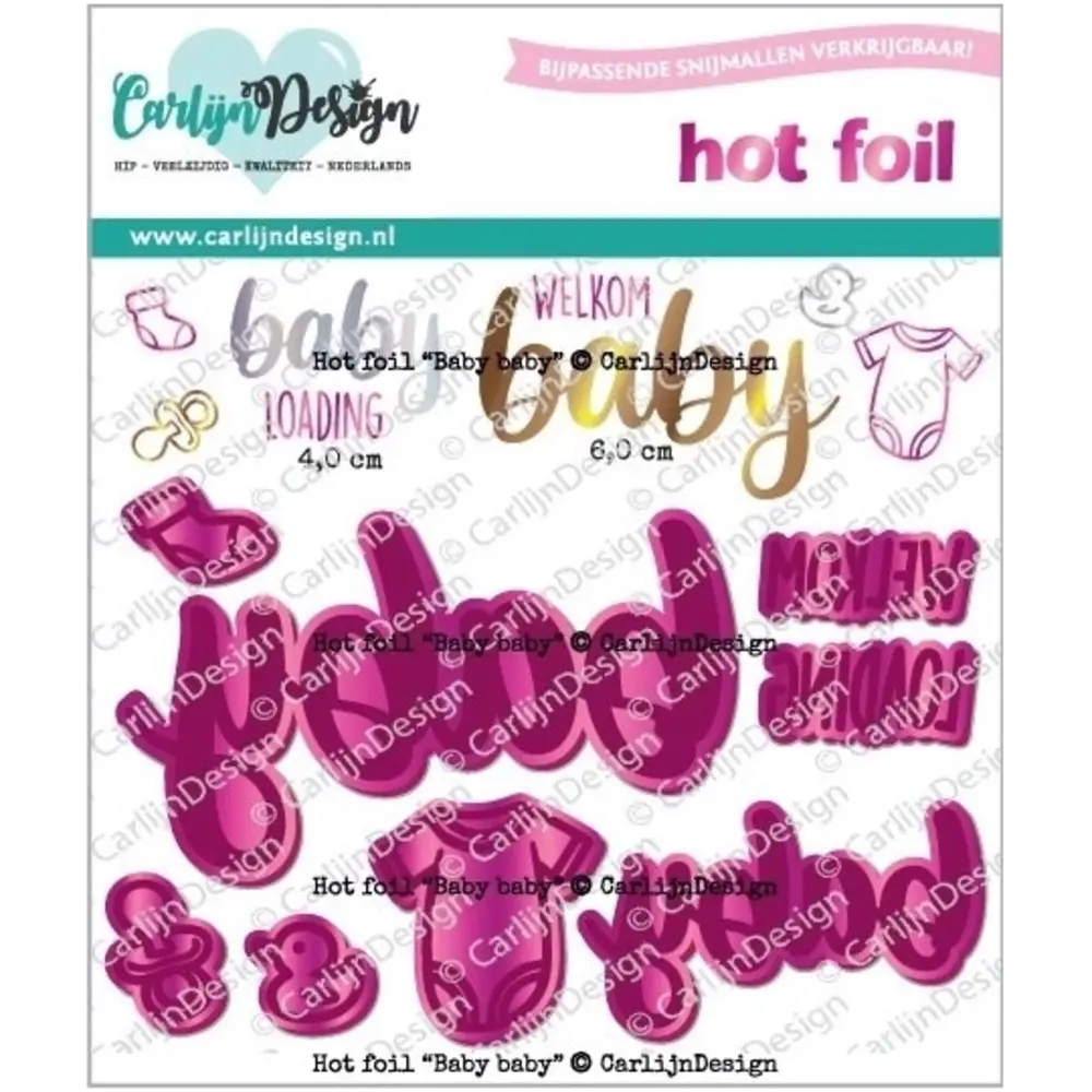 Carlijn Design Hot Foil Baby Baby (CDHF-0078) Carlijn Design Hot Foil Baby Baby (CDHF-0078)