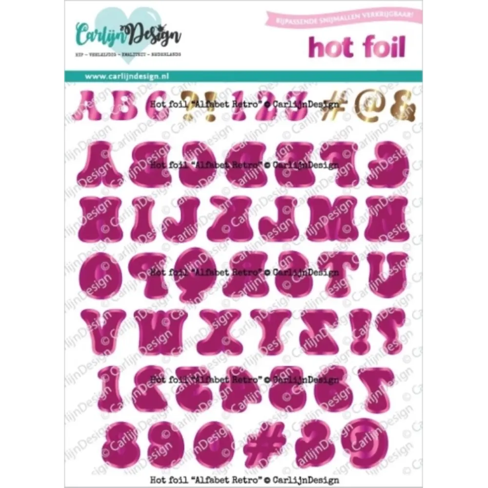 Carlijn Design Hot Foil Alfabet Retro (CDHF-0077) Carlijn Design Hot Foil Alfabet Retro (CDHF-0077)