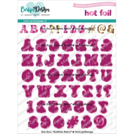 Carlijn Design Hot Foil Alfabet Retro (CDHF-0077) Carlijn Design Hot Foil Alfabet Retro (CDHF-0077)