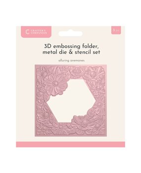 Crafter's Companion Alluring Anemones 3D Embossing Folder, Metal Die and Stencil Set (CC-3DEF5.5-MD-STEN-ALAN) Crafter's Companion Alluring Anemones 3D Embossing Folder, Metal Die and Stencil Set (CC-3DEF5.5-MD-STEN-ALAN)