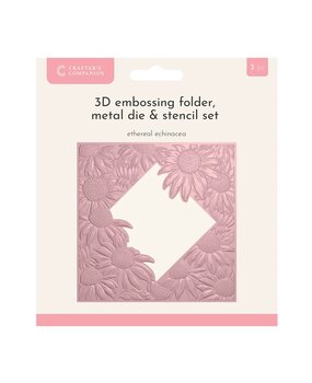 Crafter's Companion Ethereal Echinacea 3D Embossing Folder, Metal Die and Stencil Set (CC-3DEF5.5-MD-STEN-ETEC) Crafter's Companion Ethereal Echinacea 3D Embossing Folder, Metal Die and Stencil Set (CC-3DEF5.5-MD-STEN-ETEC)