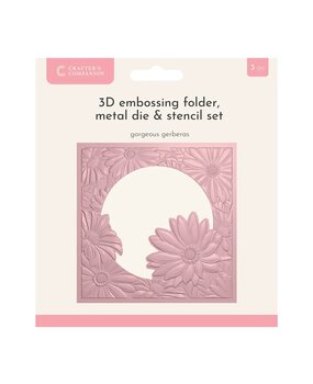 Crafter's Companion Gorgeous Gerberas 3D Embossing Folder, Metal Die and Stencil Set (CC-3DEF5.5-MD-STEN-GOGE) Crafter's Companion Gorgeous Gerberas 3D Embossing Folder, Metal Die and Stencil Set (CC-3DEF5.5-MD-STEN-GOGE)