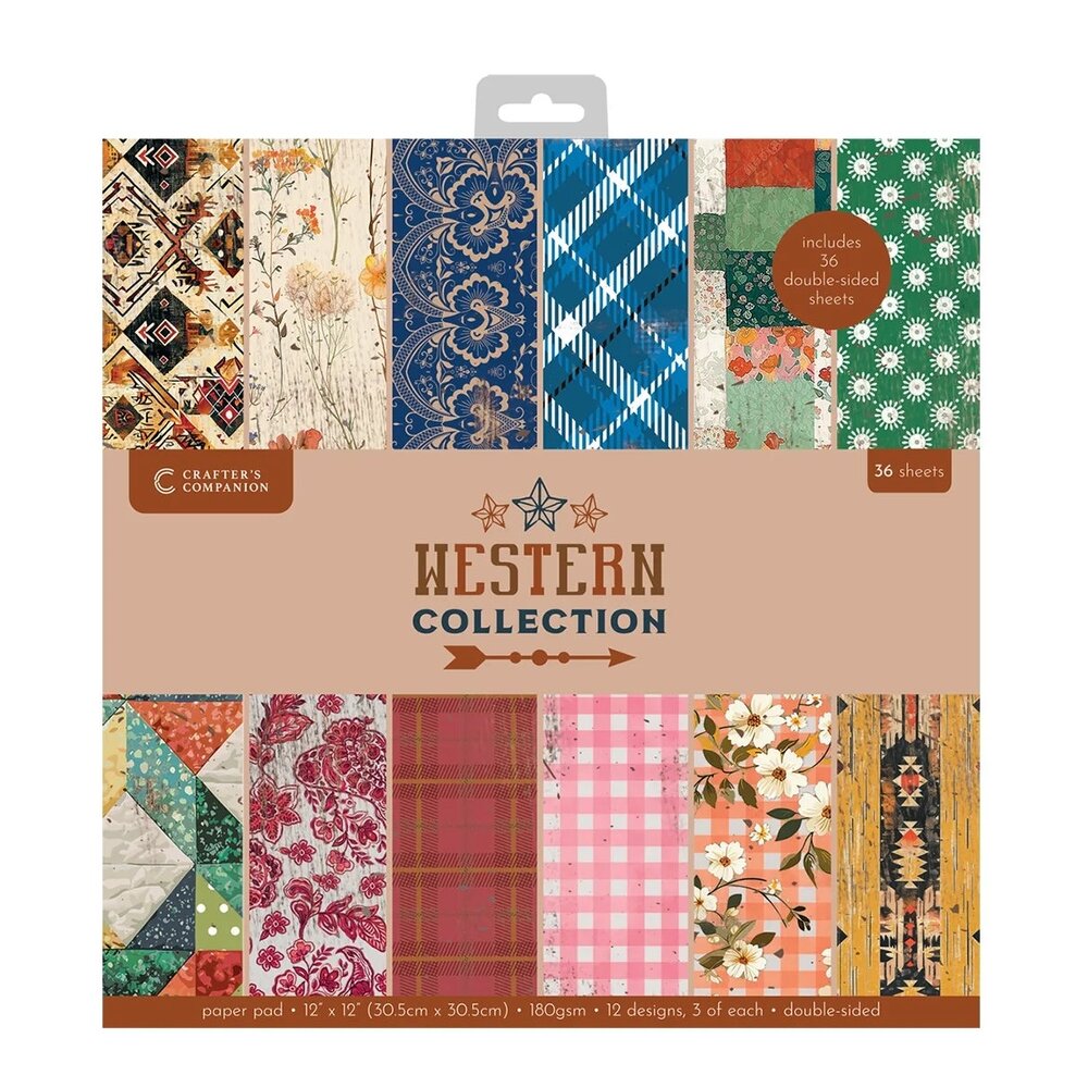 Crafter's Companion Western Collection 12x12 Inch Paper Pad (WC-PAD12)