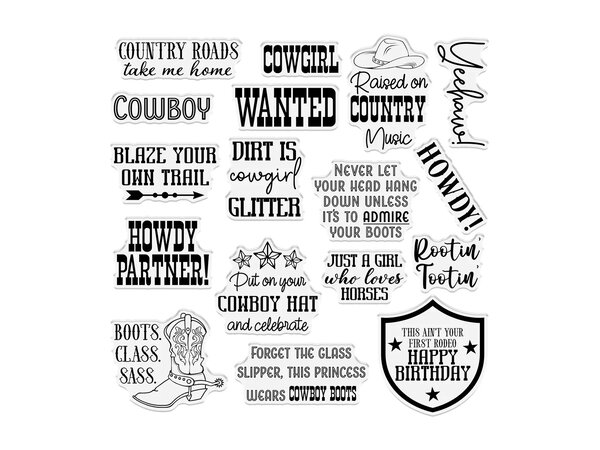 Crafter's Companion Western Collection Clear Stamps Rootin’ Tootin’ (WC-CA-ST-ROTO) Crafter's Companion Western Collection Clear Stamps Rootin’ Tootin’ (WC-CA-ST-ROTO)