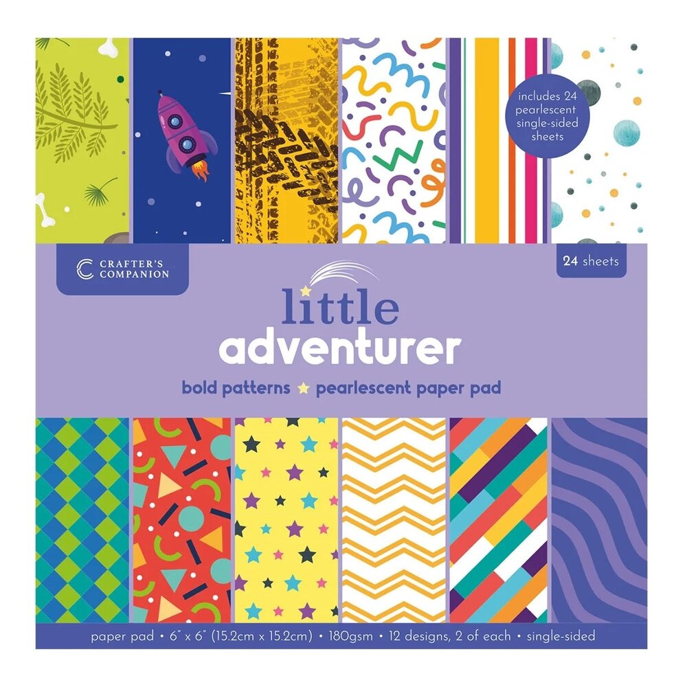Crafter's Companion Little Adventurer 6x6 Inch Paper Pad (CC-PAD6-BOPA) Crafter's Companion Little Adventurer 6x6 Inch Paper Pad (CC-PAD6-BOPA)