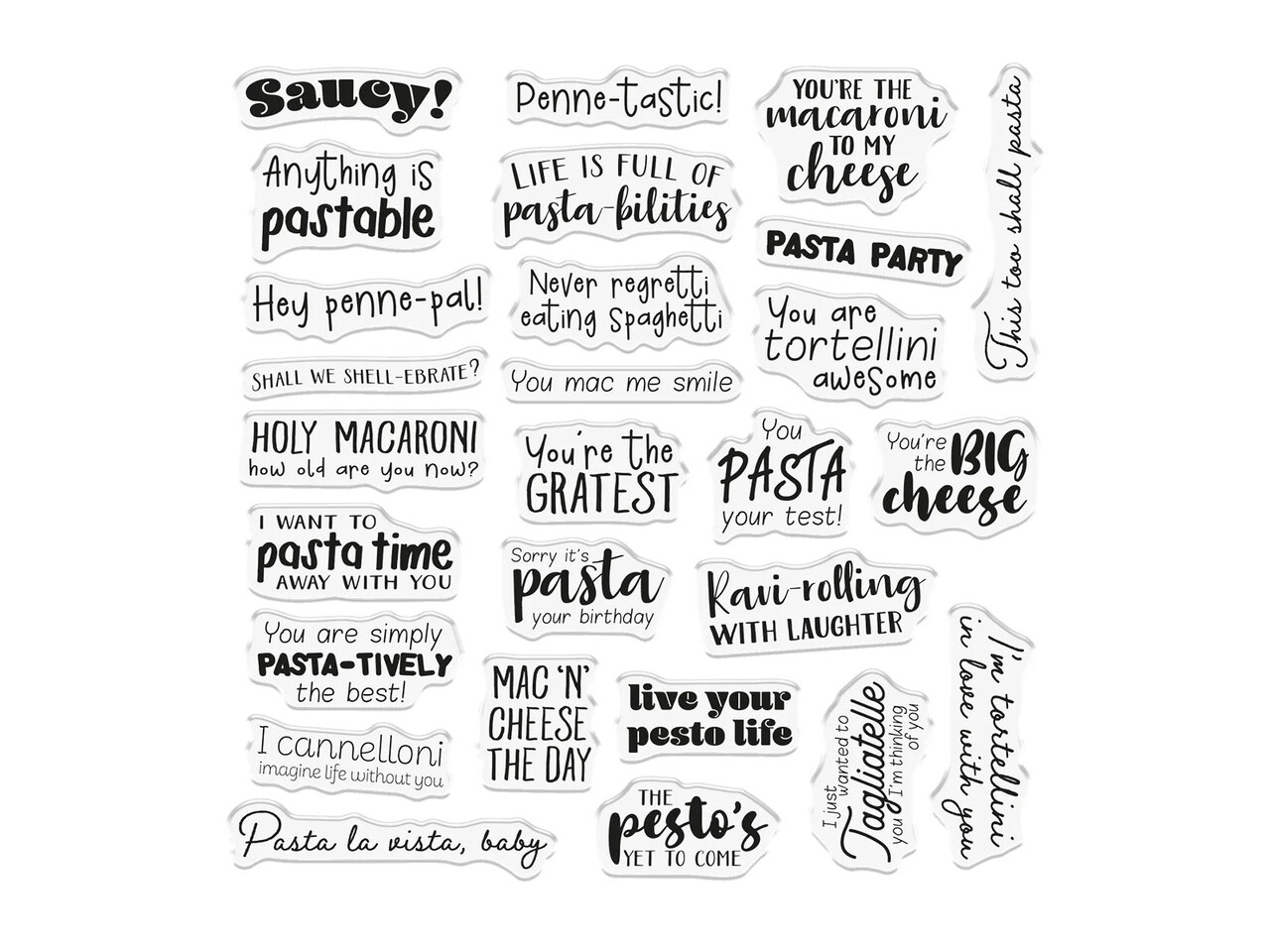 Crafter's Companion Pasta La Vista Clear Stamps Anything is Pastable (CC-PLV-STP-AIP) Crafter's Companion Pasta La Vista Clear Stamps Anything is Pastable (CC-PLV-STP-AIP)