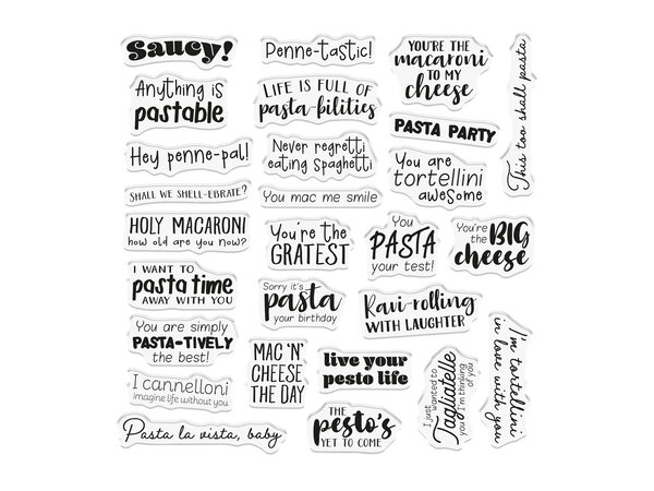 Crafter's Companion Pasta La Vista Clear Stamps Anything is Pastable (CC-PLV-STP-AIP) Crafter's Companion Pasta La Vista Clear Stamps Anything is Pastable (CC-PLV-STP-AIP)