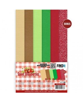 Berrie's Beauties Sweet Strawberries 4K Linen Cardstock Pack (BB-4K-10014) Berrie's Beauties Sweet Strawberries 4K Linen Cardstock Pack (BB-4K-10014)