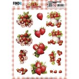 Berrie's Beauties Sweet Strawberries 3D Push Out Pure Strawberries (SB11025)