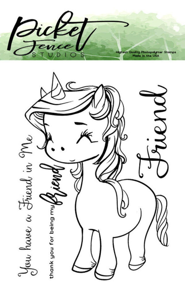 Picket Fence Studios Unicorn Friend Clear Stamps (A-105) Picket Fence Studios Unicorn Friend Clear Stamps (A-105)