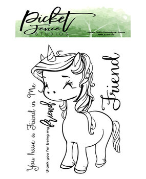 Picket Fence Studios Unicorn Friend Clear Stamps (A-105) Picket Fence Studios Unicorn Friend Clear Stamps (A-105)