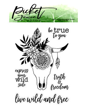 Picket Fence Studios Boho Bull Clear Stamps (BH-100)