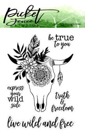 Picket Fence Studios Boho Bull Clear Stamps (BH-100) Picket Fence Studios Boho Bull Clear Stamps (BH-100)