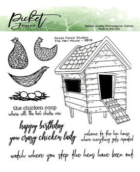 Picket Fence Studios The Hen House Clear Stamps (BB-119) Picket Fence Studios The Hen House Clear Stamps (BB-119)