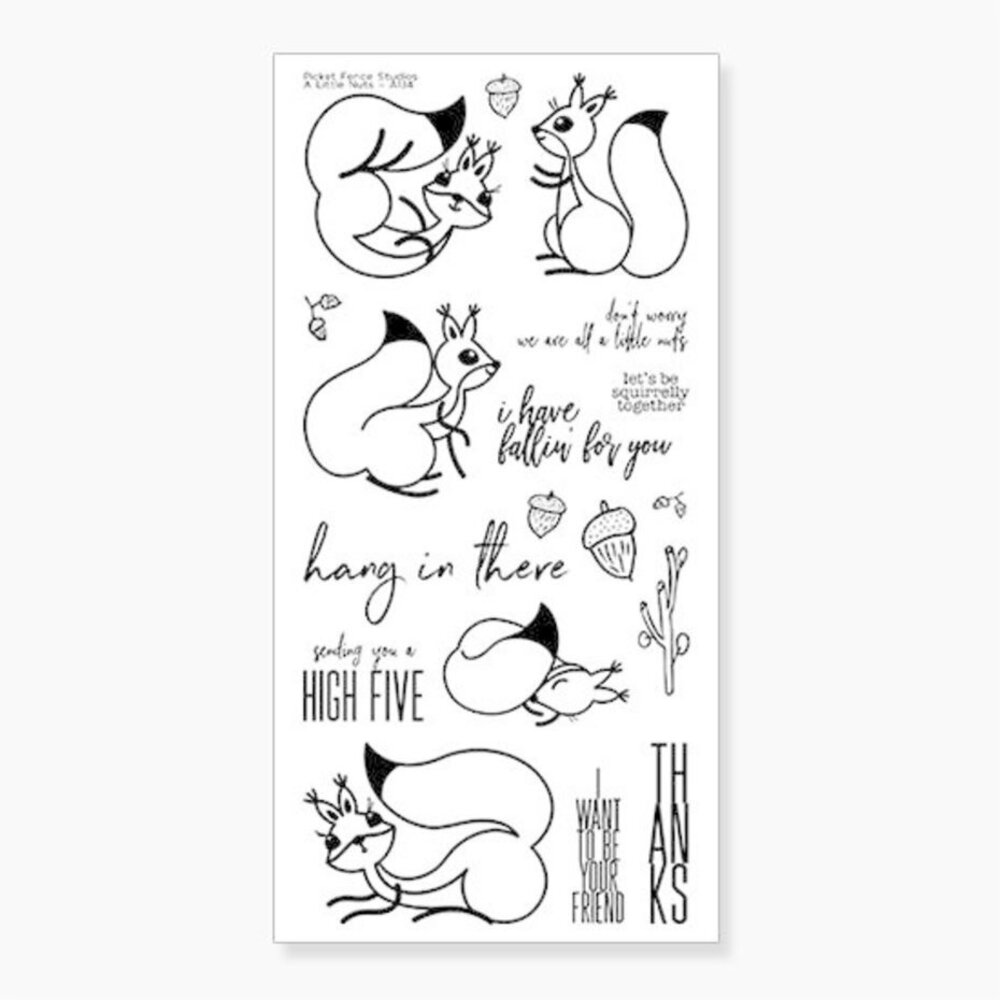 Picket Fence Studios A Little Nuts Clear Stamps (A-134)