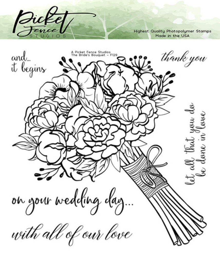 Picket Fence Studios A Bride's Bouquet Clear Stamps (F-129) Picket Fence Studios A Bride's Bouquet Clear Stamps (F-129)