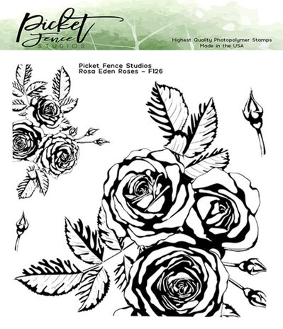 Picket Fence Studios Rosa Eden Roses Clear Stamps (F-126)