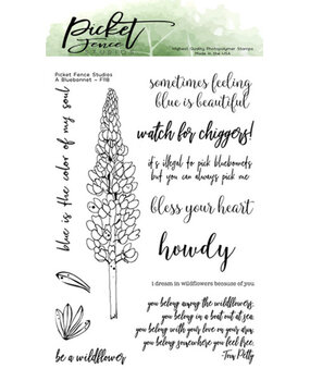Picket Fence Studios A Bluebonnet Clear Stamps (F-118) Picket Fence Studios A Bluebonnet Clear Stamps (F-118)