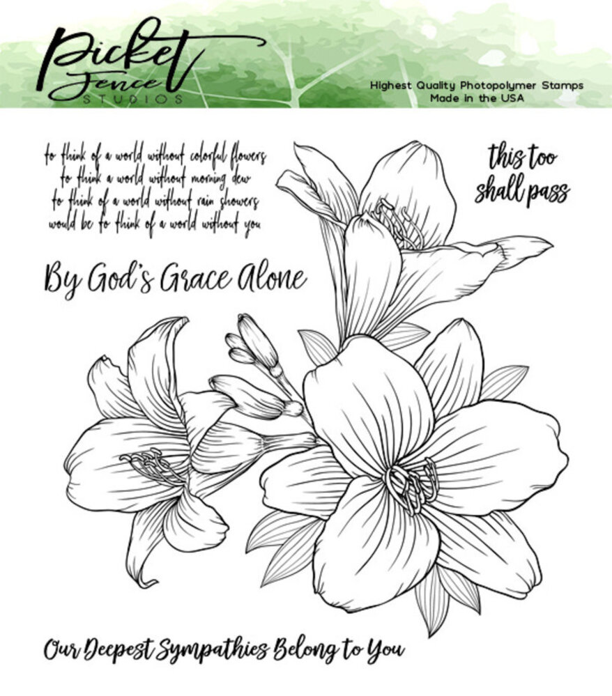 Picket Fence Studios Lilly Boquet Clear Stamps (F-108) Picket Fence Studios Lilly Boquet Clear Stamps (F-108)