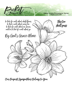 Picket Fence Studios Lilly Boquet Clear Stamps (F-108) Picket Fence Studios Lilly Boquet Clear Stamps (F-108)