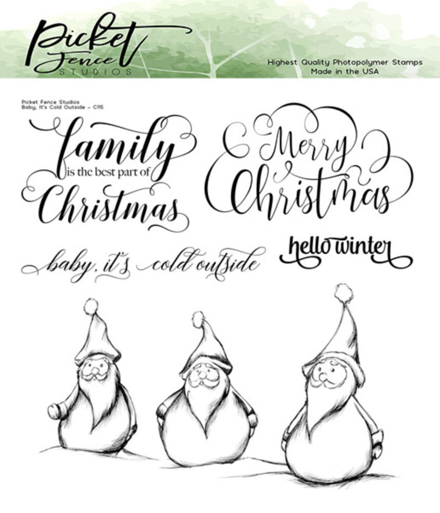 Picket Fence Studios Baby, It's Cold Outside Clear Stamps (C-115)