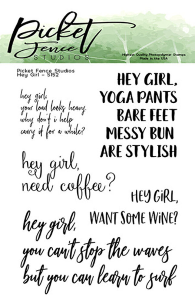 Picket Fence Studios Hey Girl Clear Stamps (S-152) Picket Fence Studios Hey Girl Clear Stamps (S-152)