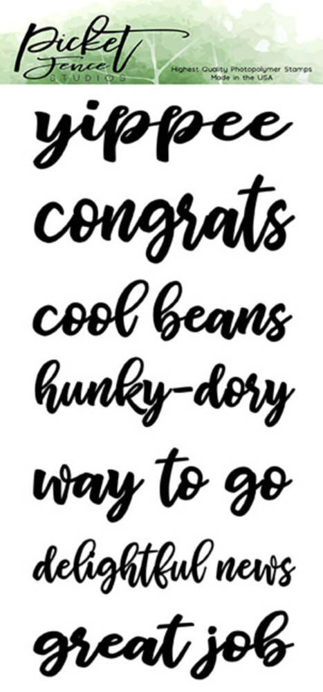 Picket Fence Studios Ways To Say Congrats Clear Stamps (S-116) Picket Fence Studios Ways To Say Congrats Clear Stamps (S-116)