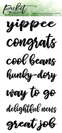 Picket Fence Studios Ways To Say Congrats Clear Stamps (S-116) Picket Fence Studios Ways To Say Congrats Clear Stamps (S-116)