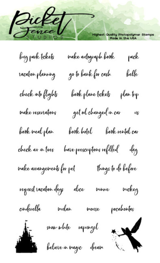 Picket Fence Studios Planner Girls Before Magical Vacation Clear Stamps (P-105) Picket Fence Studios Planner Girls Before Magical Vacation Clear Stamps (P-105)