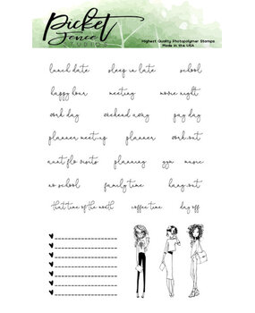 Picket Fence Studios Planner Girls Hang Out Clear Stamps (P-101) Picket Fence Studios Planner Girls Hang Out Clear Stamps (P-101)