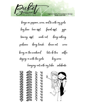 Picket Fence Studios Planner Girls Selfie Love Clear Stamps (P-104) Picket Fence Studios Planner Girls Selfie Love Clear Stamps (P-104)