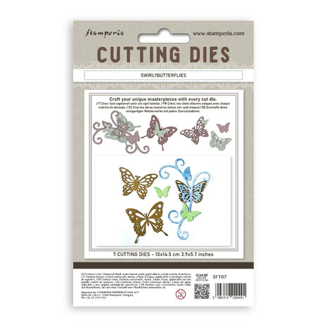 Stamperia Cutting Dies A6 Swirly Butterflies (SFT07) Stamperia Cutting Dies A6 Swirly Butterflies (SFT07)