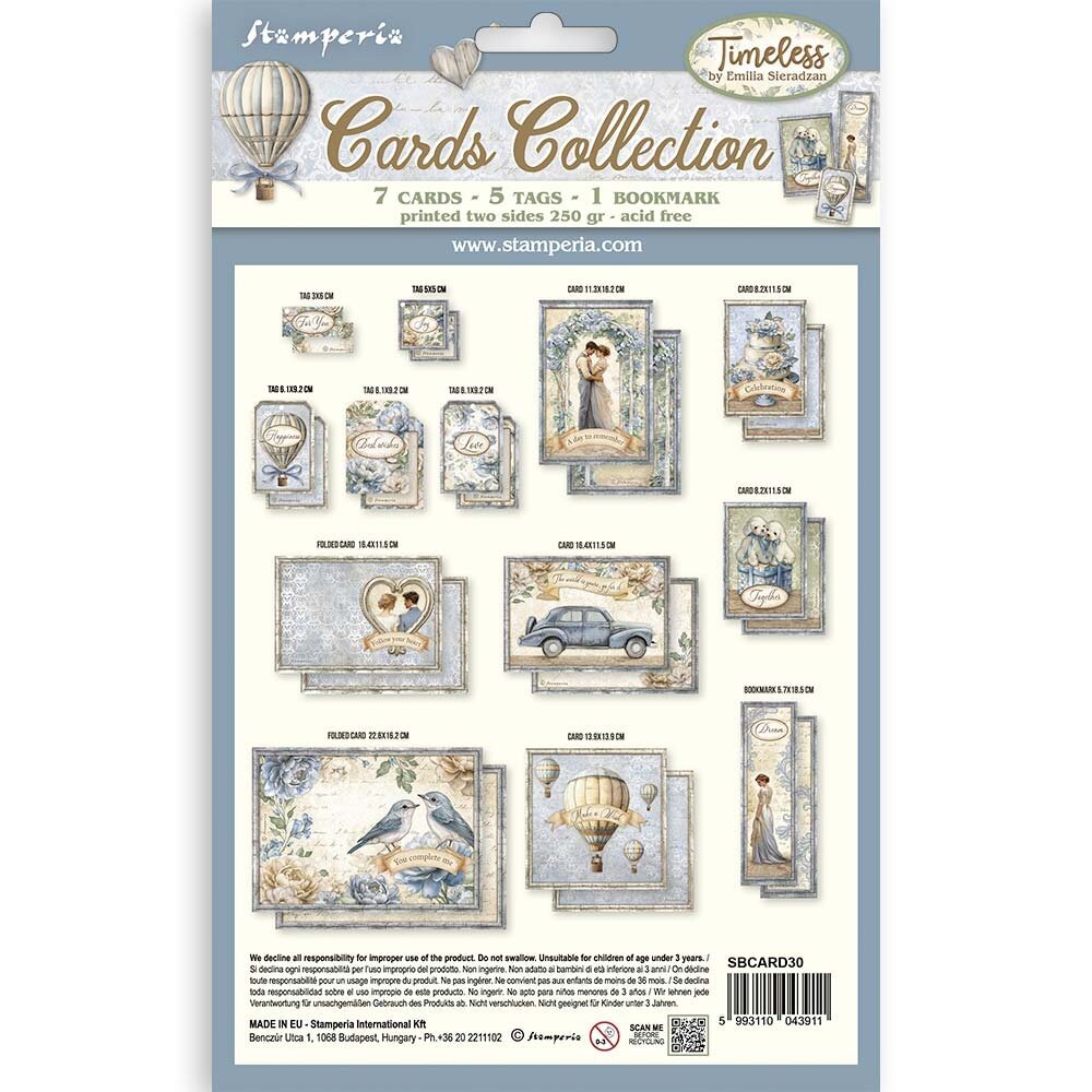Stamperia Timeless Cards Collection (SBCARD30) Stamperia Timeless Cards Collection (SBCARD30)